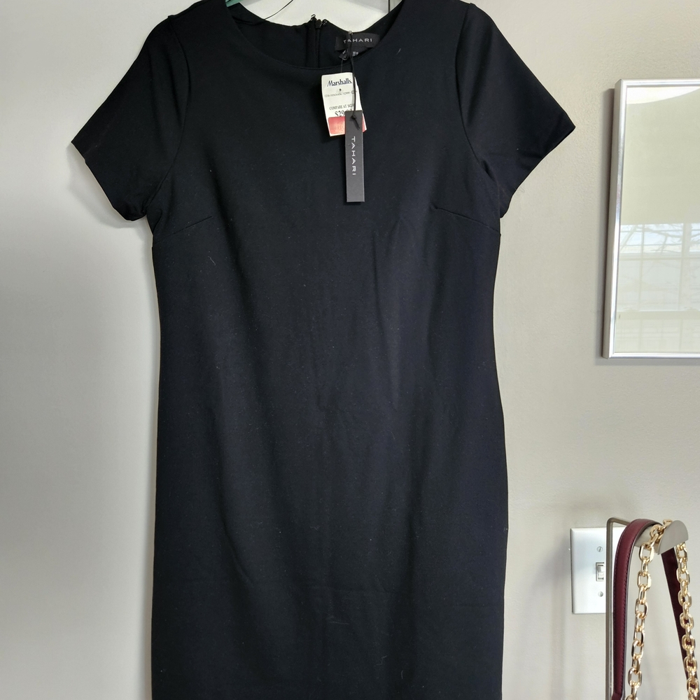 Tahari Black Midi Dress